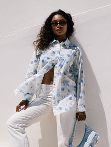 Tessa Button Down | Caviar Dreams Blue Multi