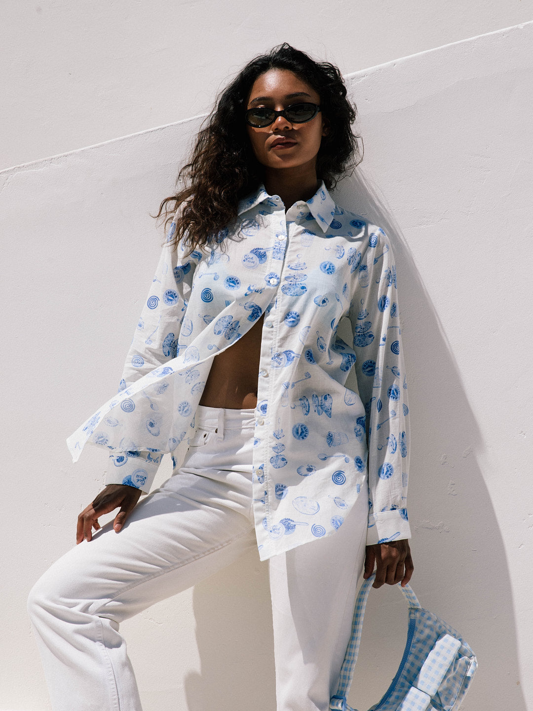 Tessa Button Down | Caviar Dreams Blue Multi
