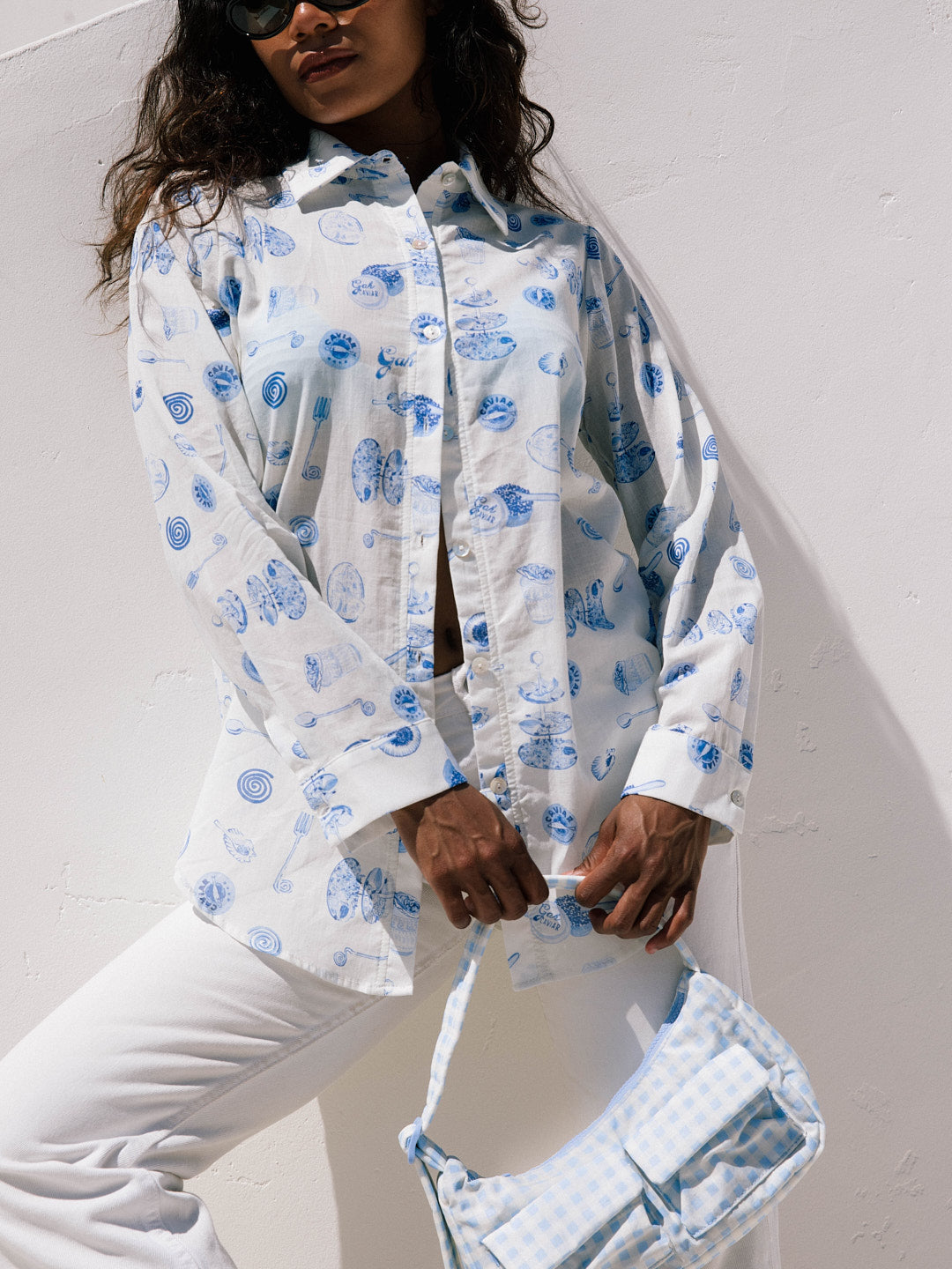 Tessa Button Down | Caviar Dreams Blue Multi