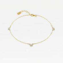 The Pave Butterfly Anklet | Gold