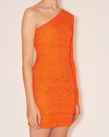 Mitra One Shoulder Dress | Orange