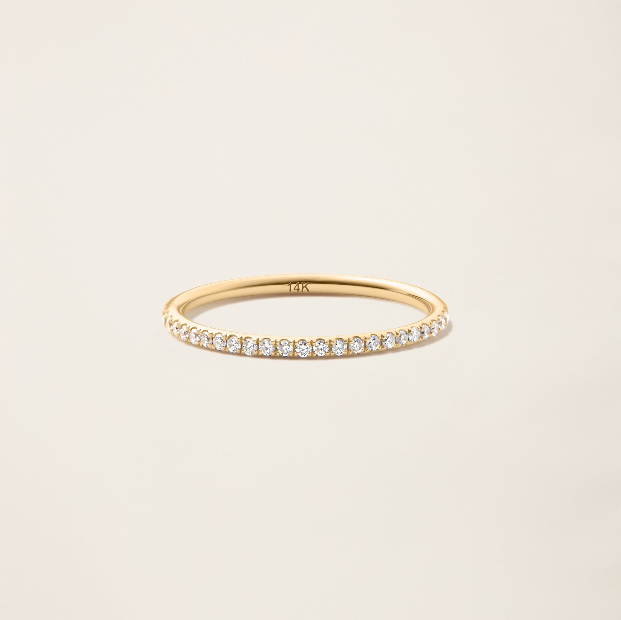 Womens | 14K Solid Yellow Gold | Petite Eternity Band | 0.37-0.43 CTW Diamonds