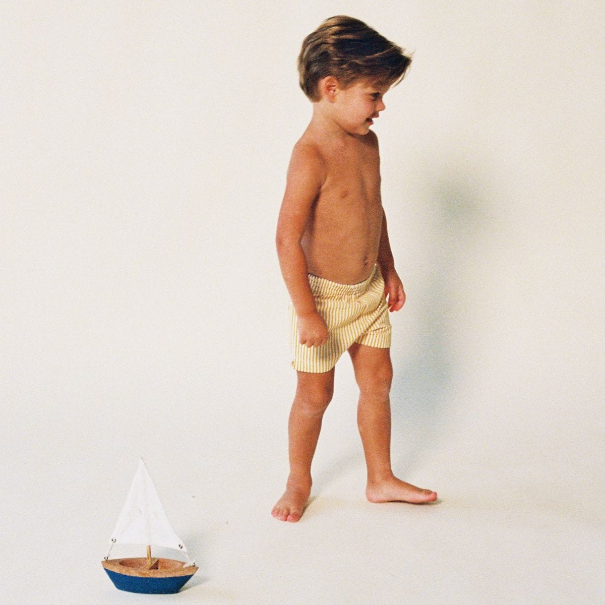 Kids | Boardshort | Canary Stripe
