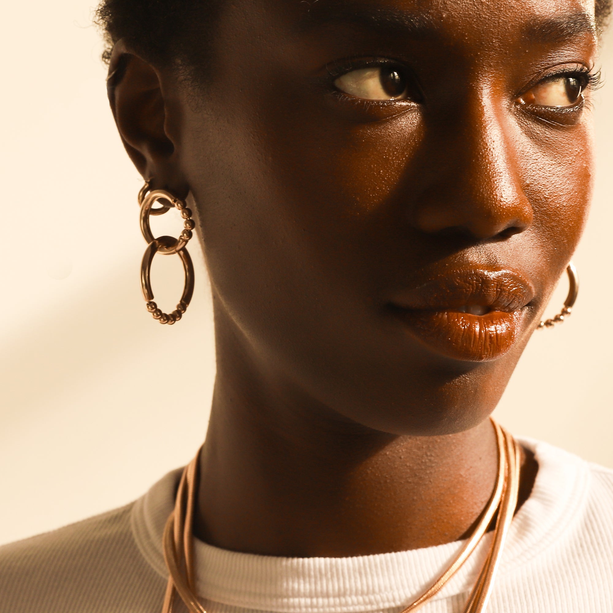 The Castilla Double Link Earring | 18K Yellow Gold-Plated