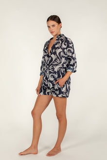 Cora Shirt | Serpentine Blue