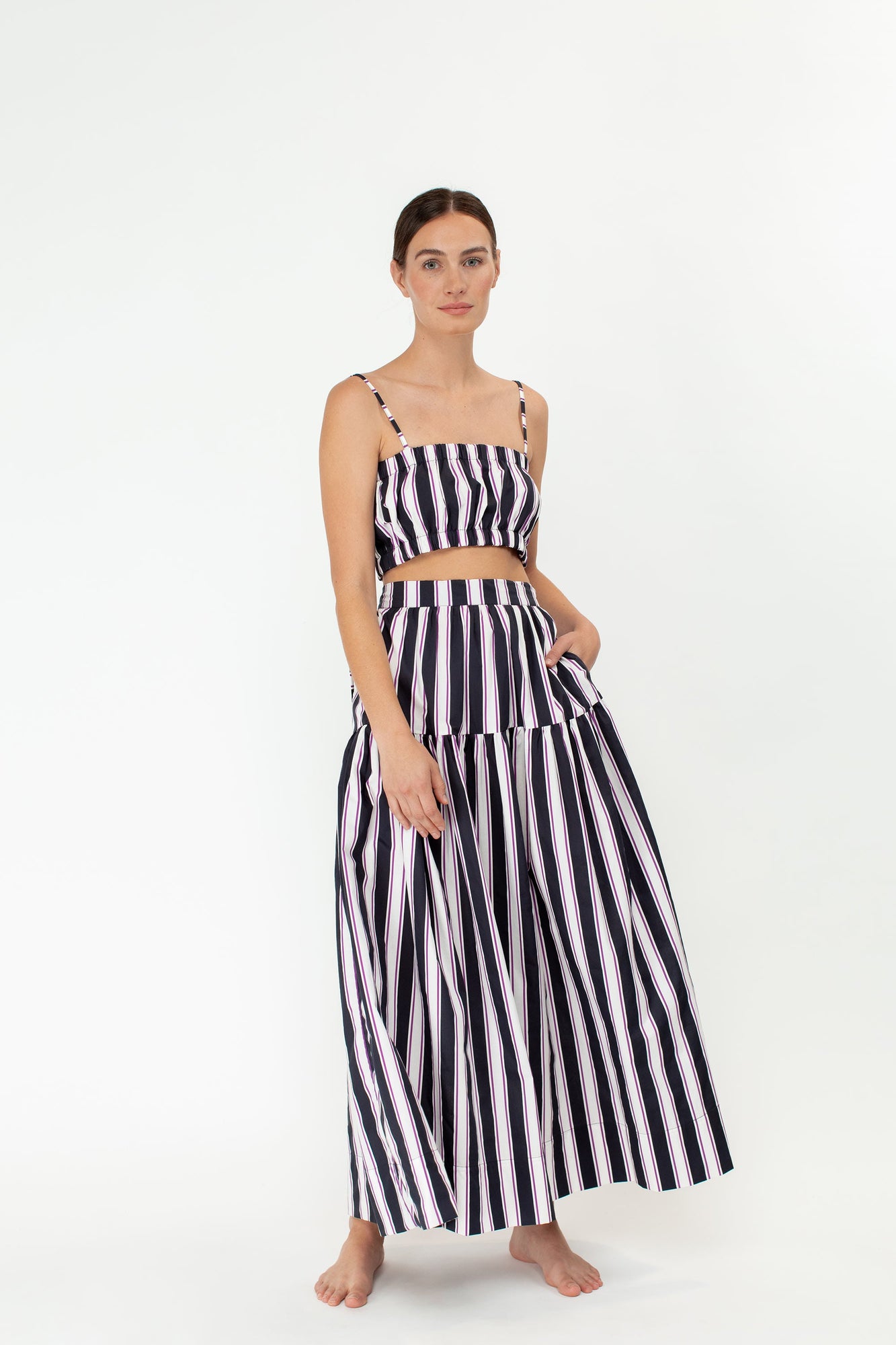 Alora Skirt | Cabana Stripe