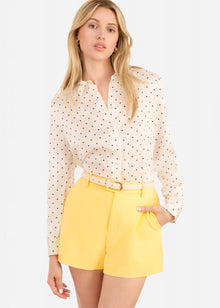 Crosby Silk Blouse | Pin Dot