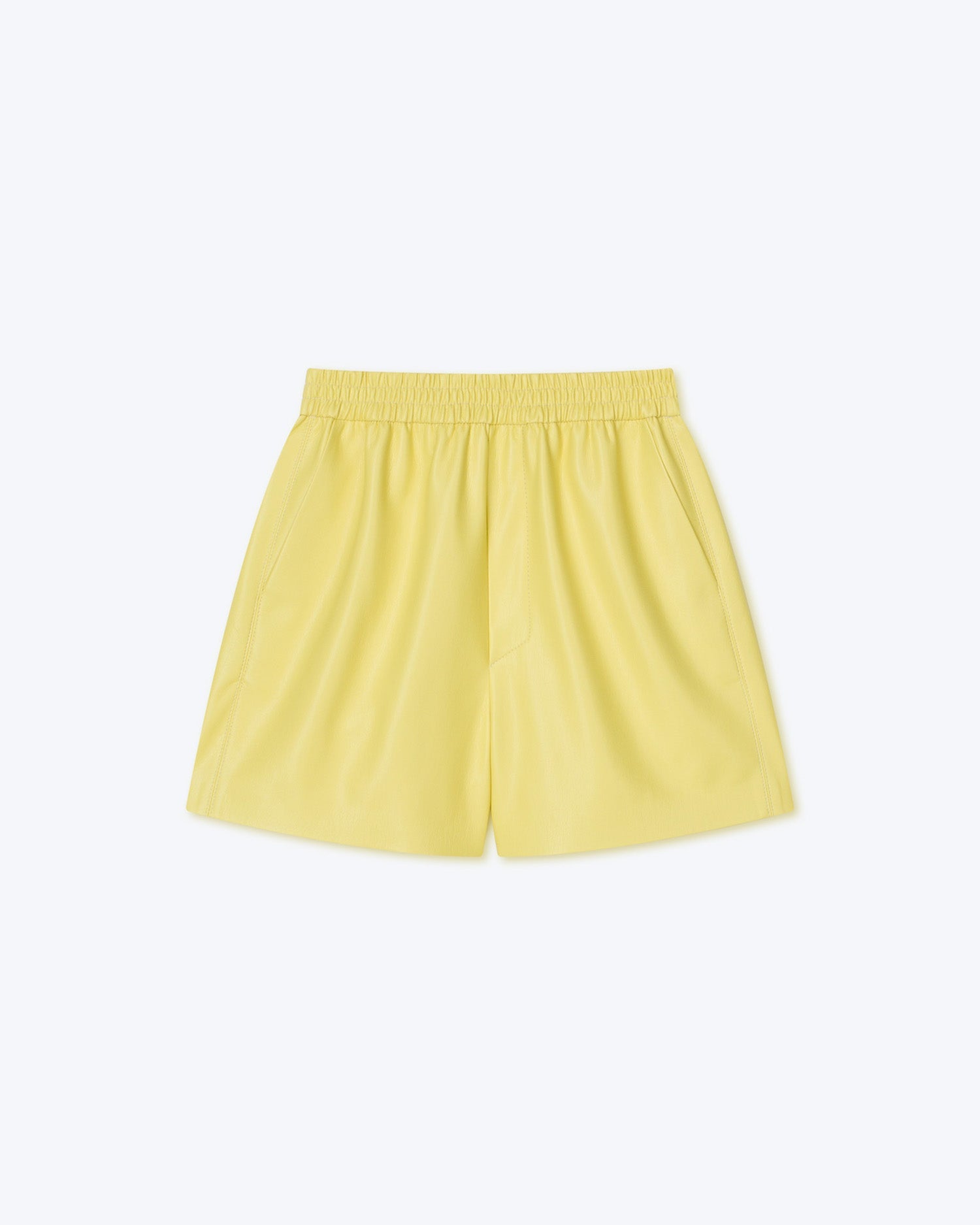 Brenna Okobor Alt-Leather Shorts | Yellow