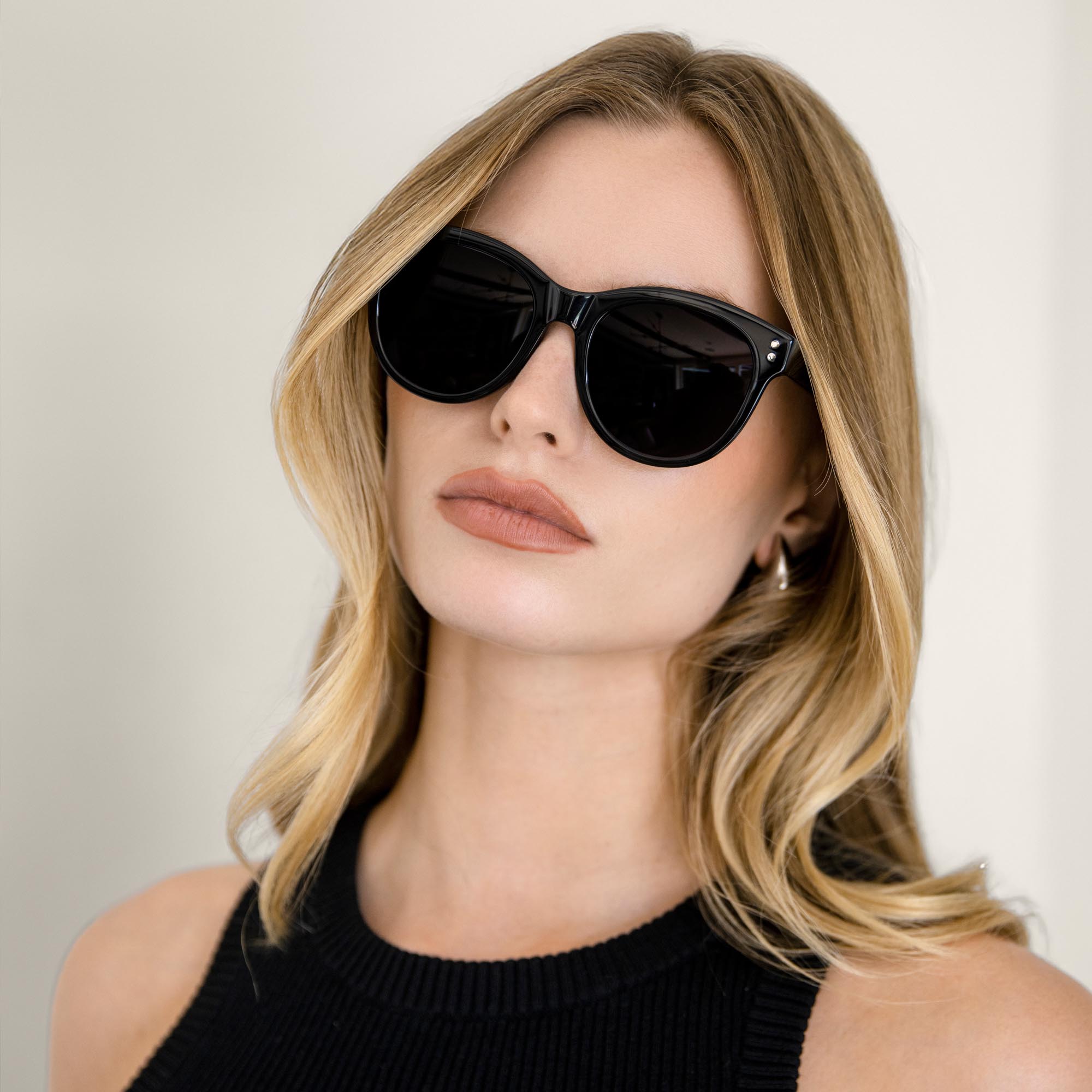 Unisex | Sasha Oversized Italian Acetate Sunglasses | Black