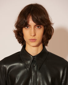 Naum Alt-Leather Shirt | Black