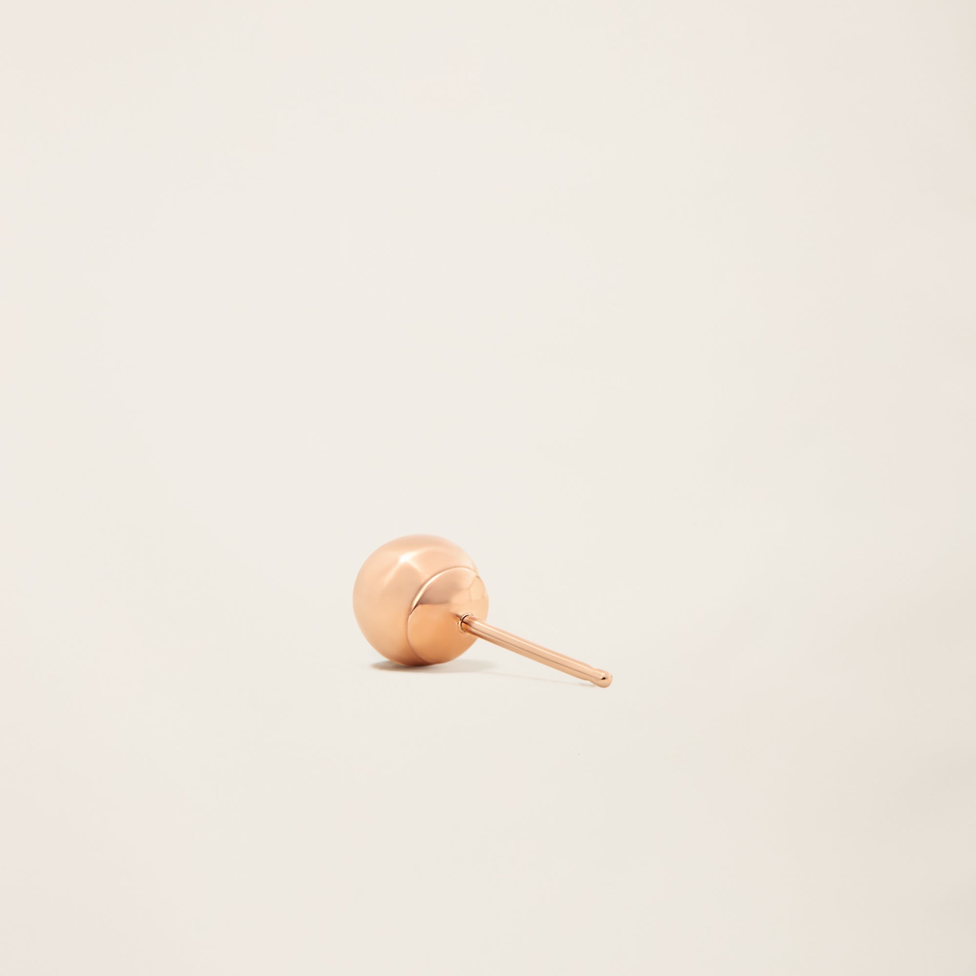 Womens | Sphere Studs | 14K Solid Rose Gold