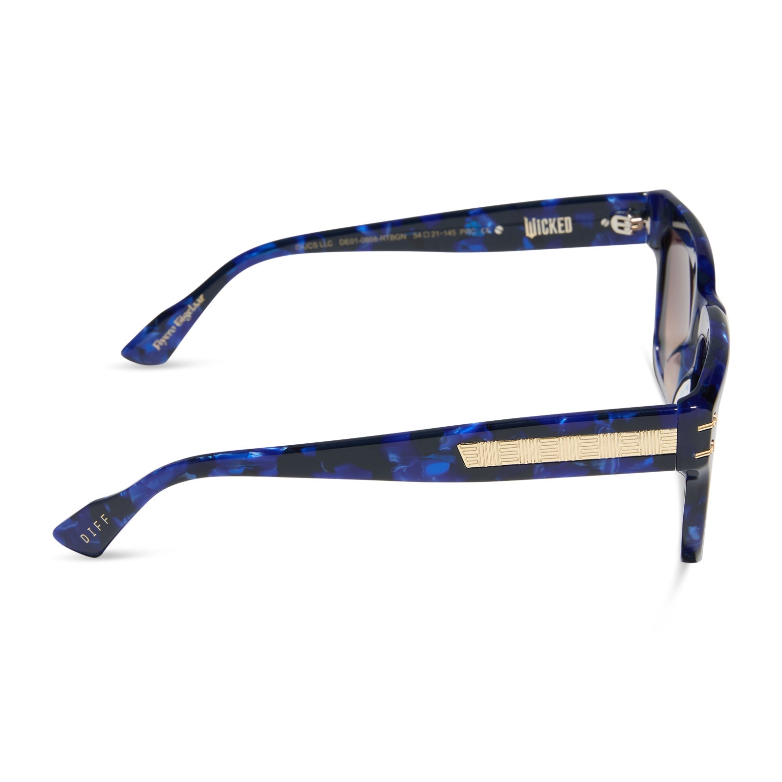 Mens | Prince Fiyero Sunglasses | Midnight Blue Tortoise | Warm Brown Lenses