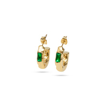 THE COLORED STONE HAMMERED EARRINGS - The M Jewelers