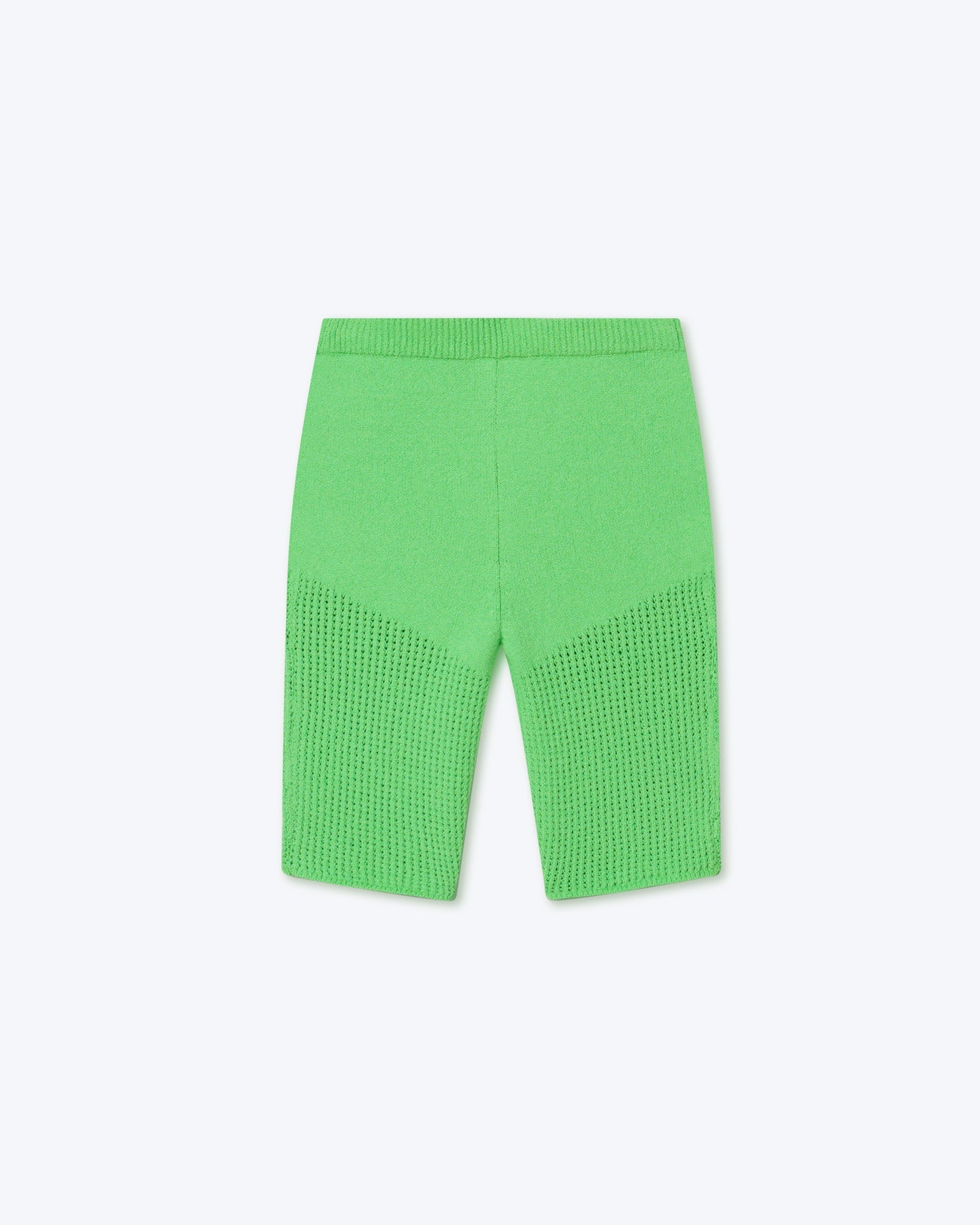 Paola Textured Cotton-Crochet Shorts | Bright Green