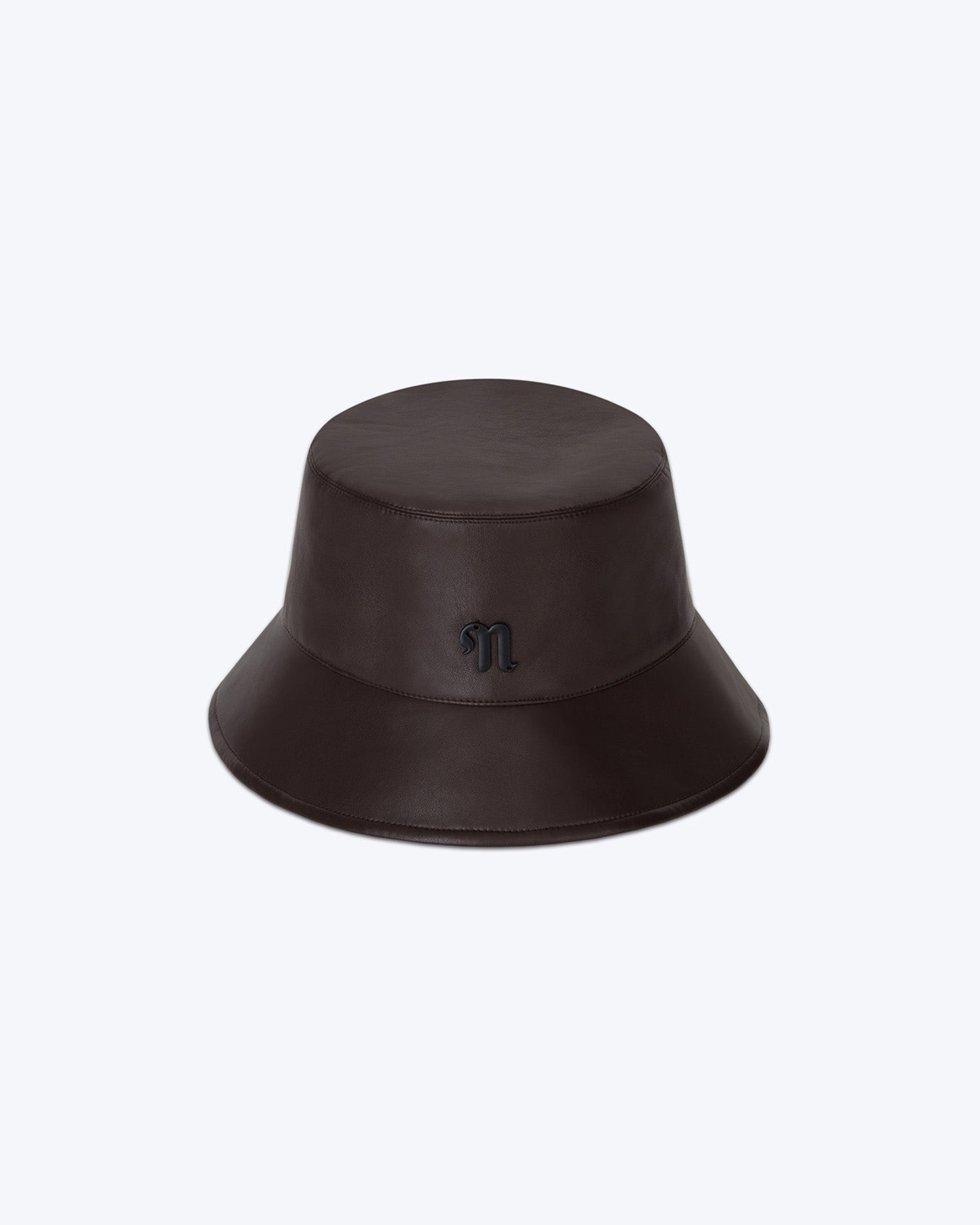 Caran Regenerated Leather Bucket Hat | Coffee Bean