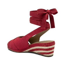 Roberta Dress Wedge | Rich Red Linen