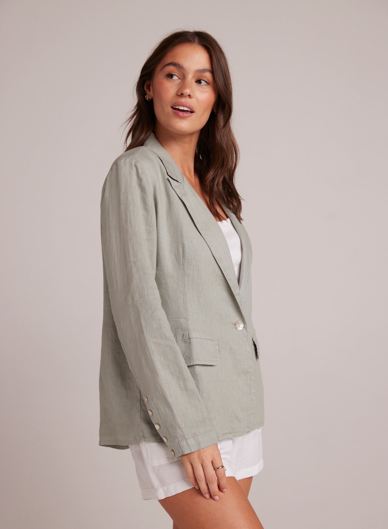 Easy Longline Blazer | Oasis Green