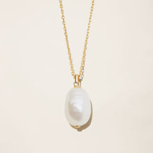 Womens | 14K Solid Yellow Gold | Baroque Cultured Pearl Drop Chain | Freshwater Pearls