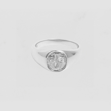 The Embossed Cross Signet Ring | Sterling Silver