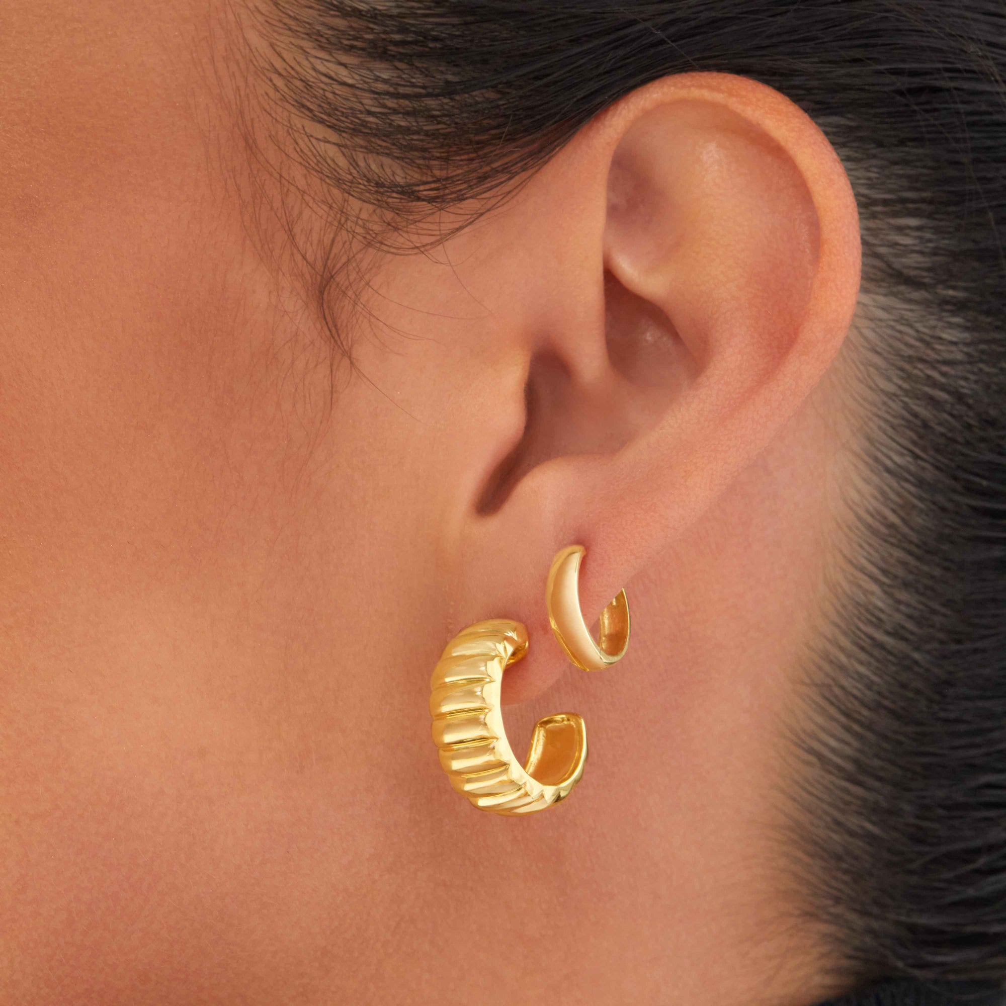 Womens | Aurelia Bold Hoops | 18K Gold Vermeil