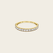 Womens | 14K Solid Yellow Gold | Baguette Half Eternity Band | 0.5 CTW Diamonds