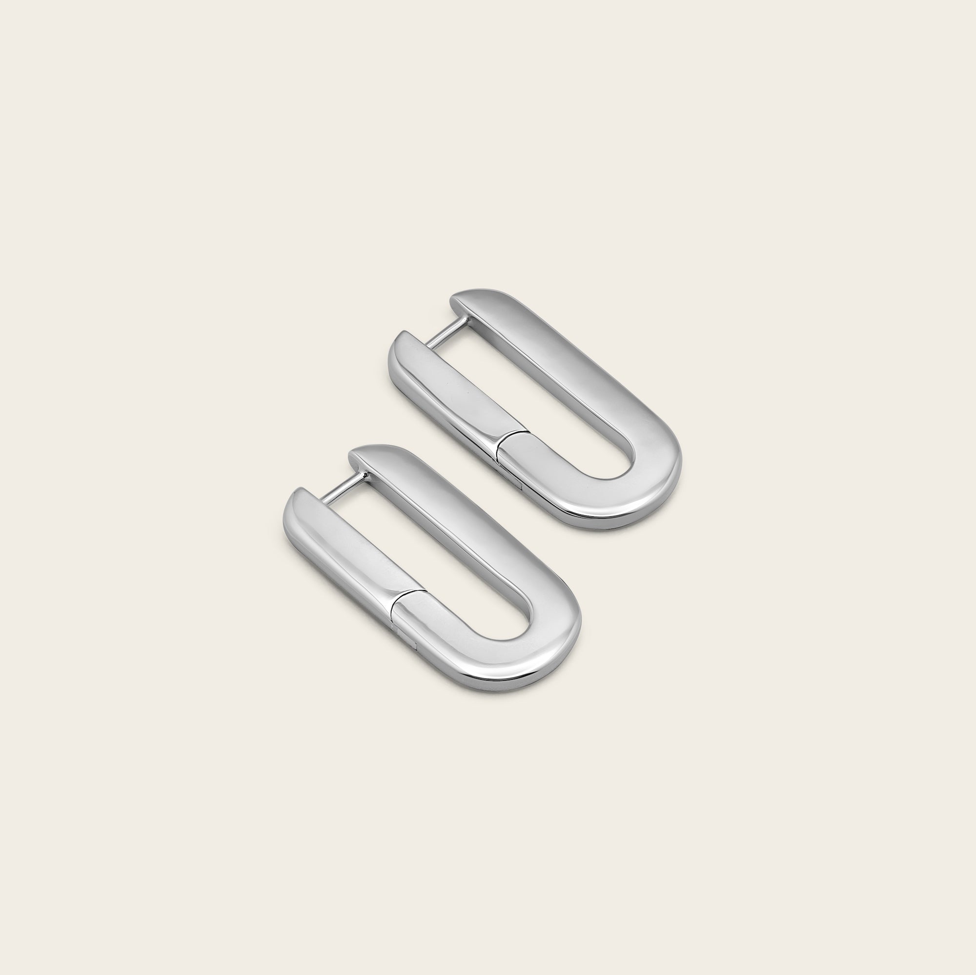Womens | Paperclip Hoops | Sterling Silver