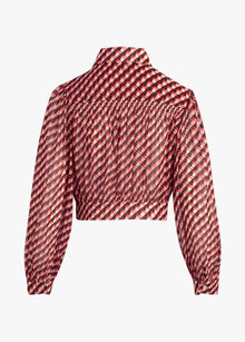 retro rouge houndstooth