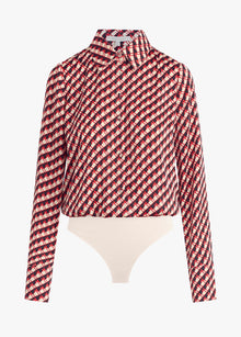 retro rouge houndstooth