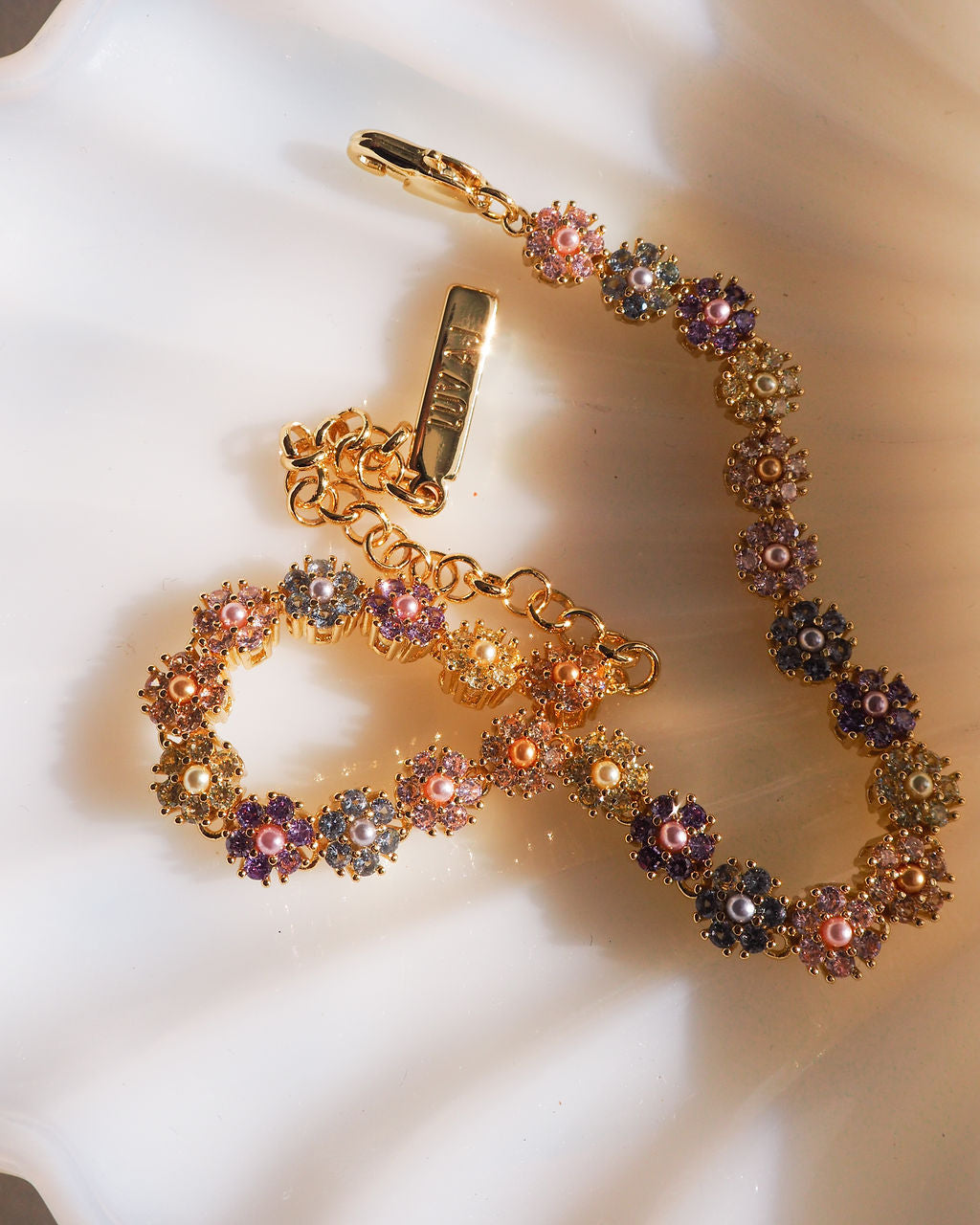 Daisy Studs Anklet | Gold