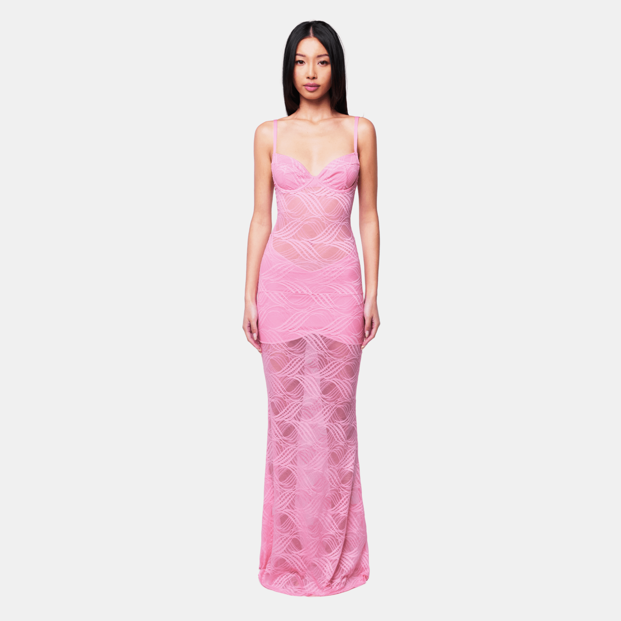 OW Collection FLORA Maxi Dress Dress 126 - Hot Pink