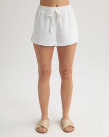 Flowy Dolphin Short | White