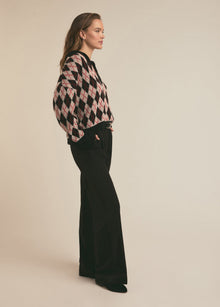 black red argyle