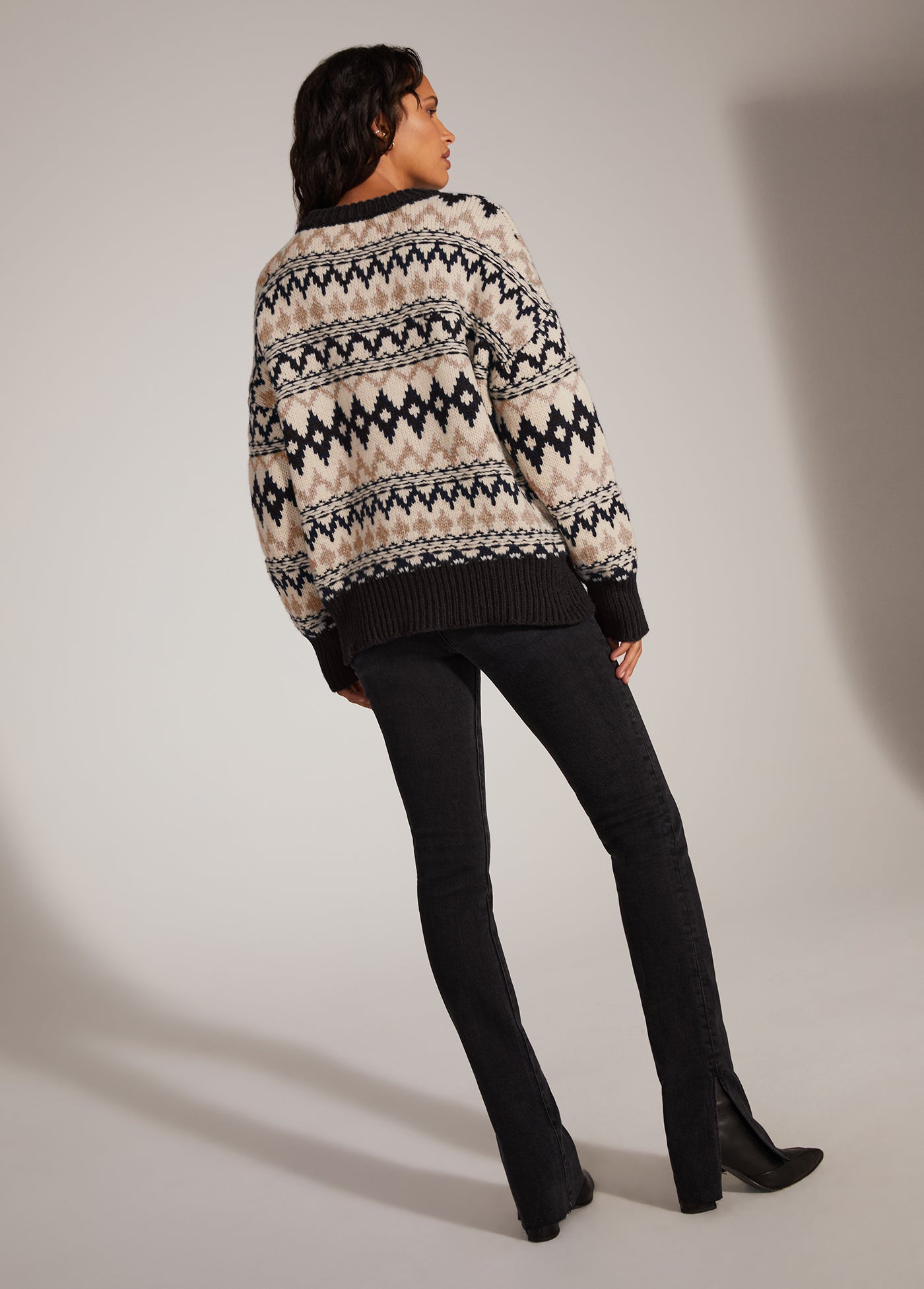 black tan fair isle