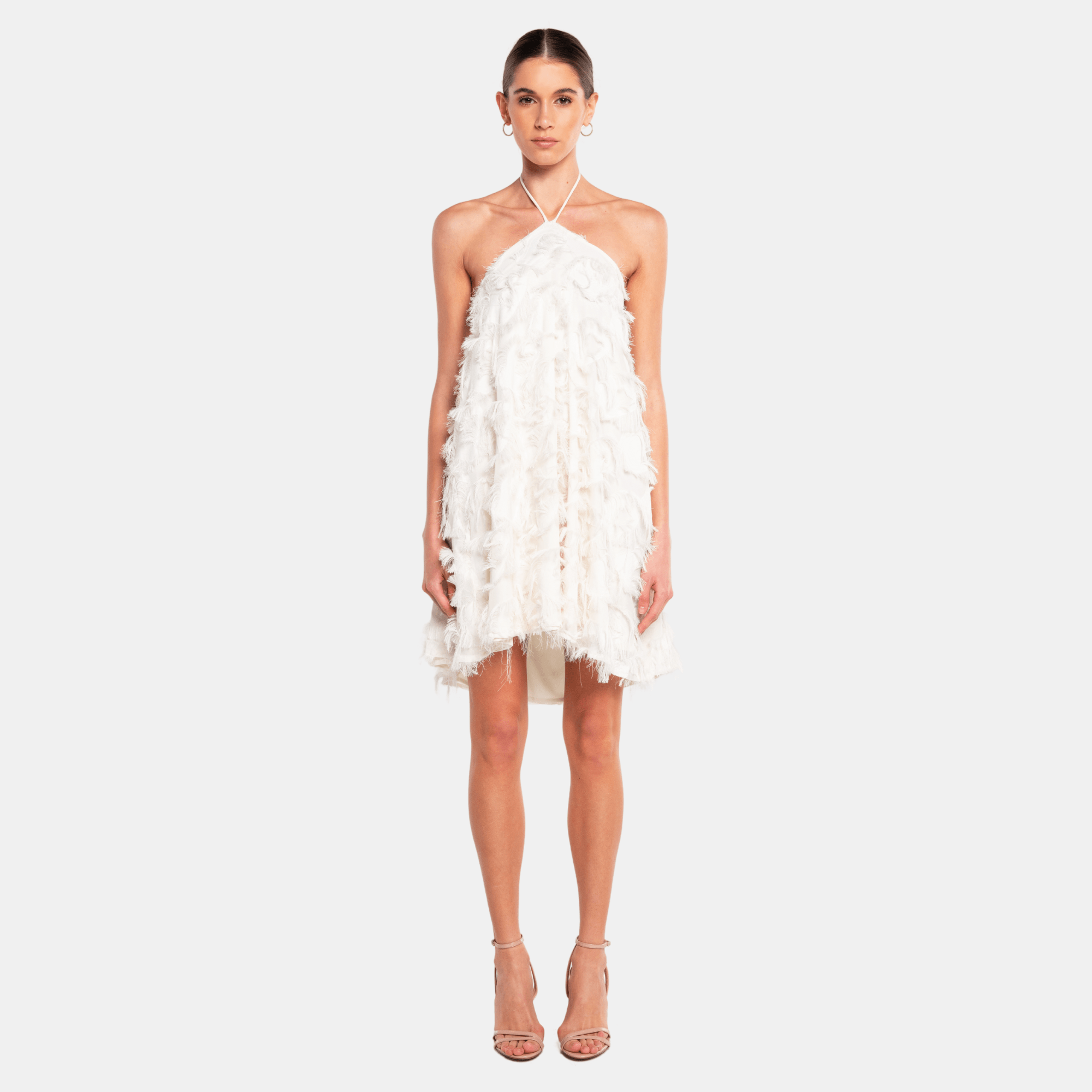 Frankie Fringe Dress | OW White