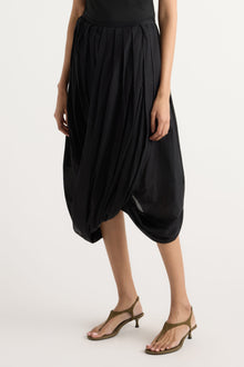Arya  |  Freya Gathered Drape Maxi Skirt in Size Small