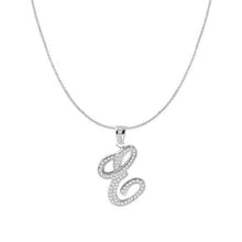 The Iced Out Script Initial Necklace | Silver