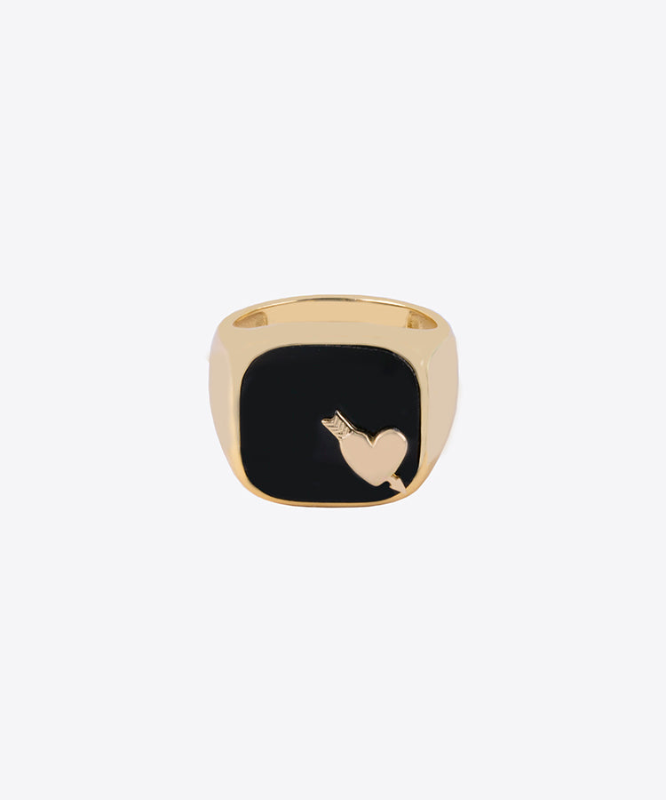 Briseur De Coeur Signet Ring | Gold Vermeil