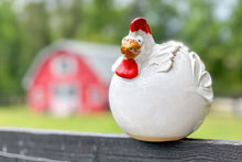 Ceramic Country French Hen | White | Large