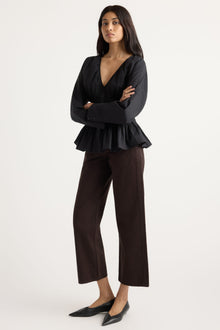 Arya | Hiroko Pleated Sculpted Blouse in Size Small
