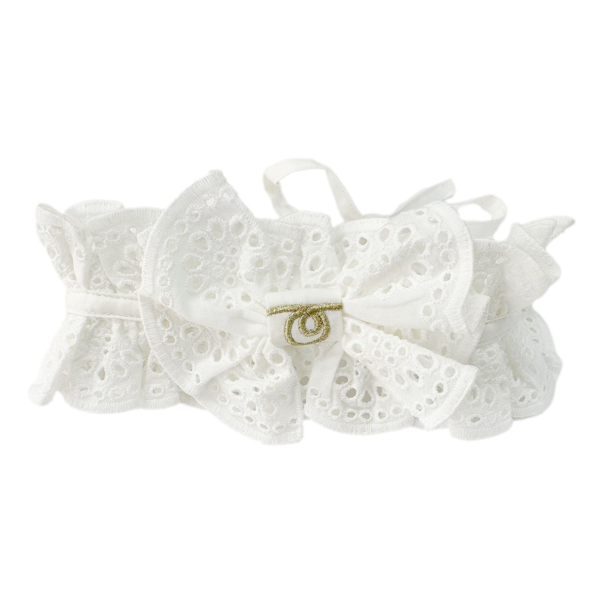 Alexis White Lace Hair Sash | White