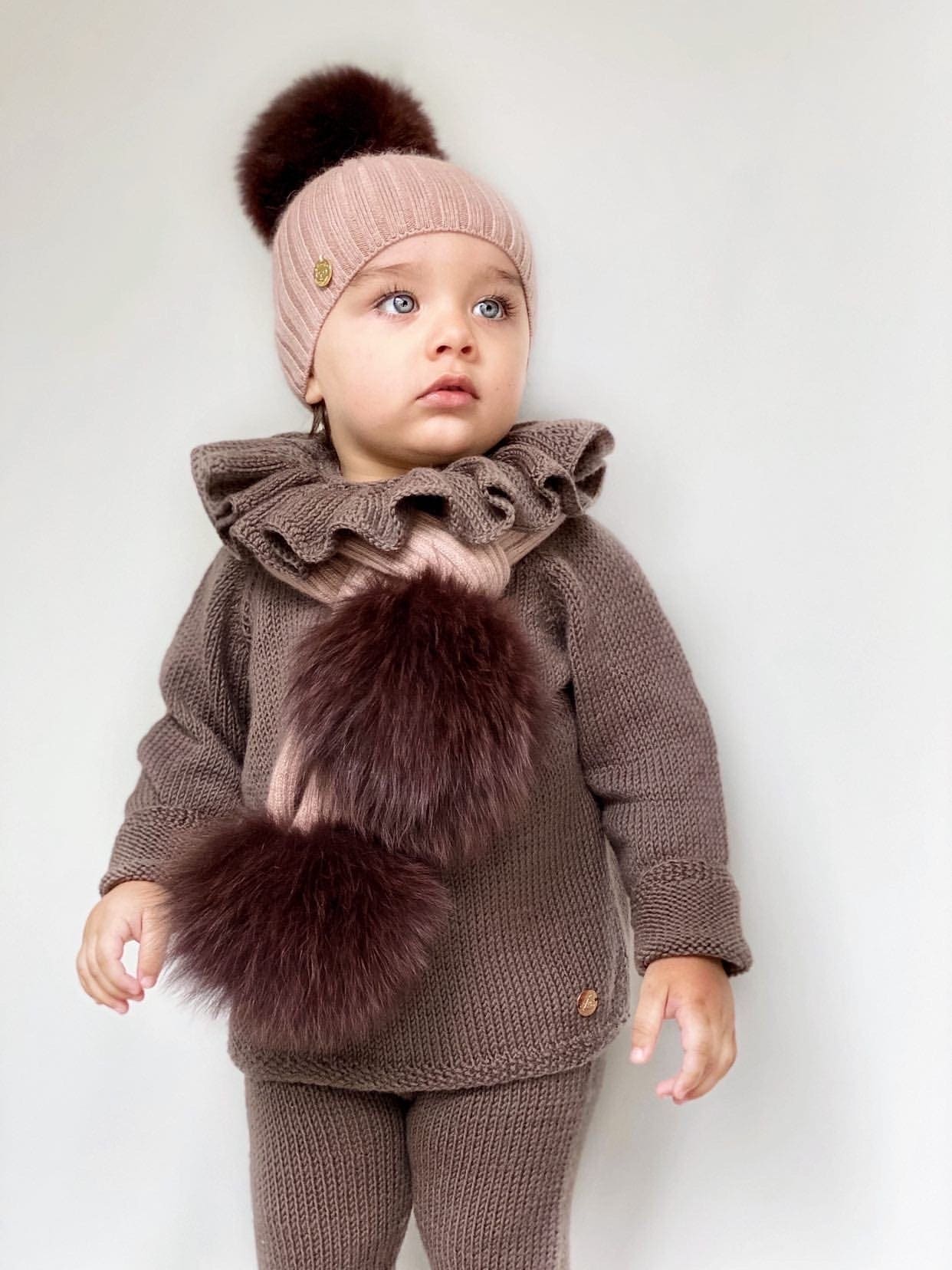 Misha Ribbed Angora Hat - Petite Maison Kids