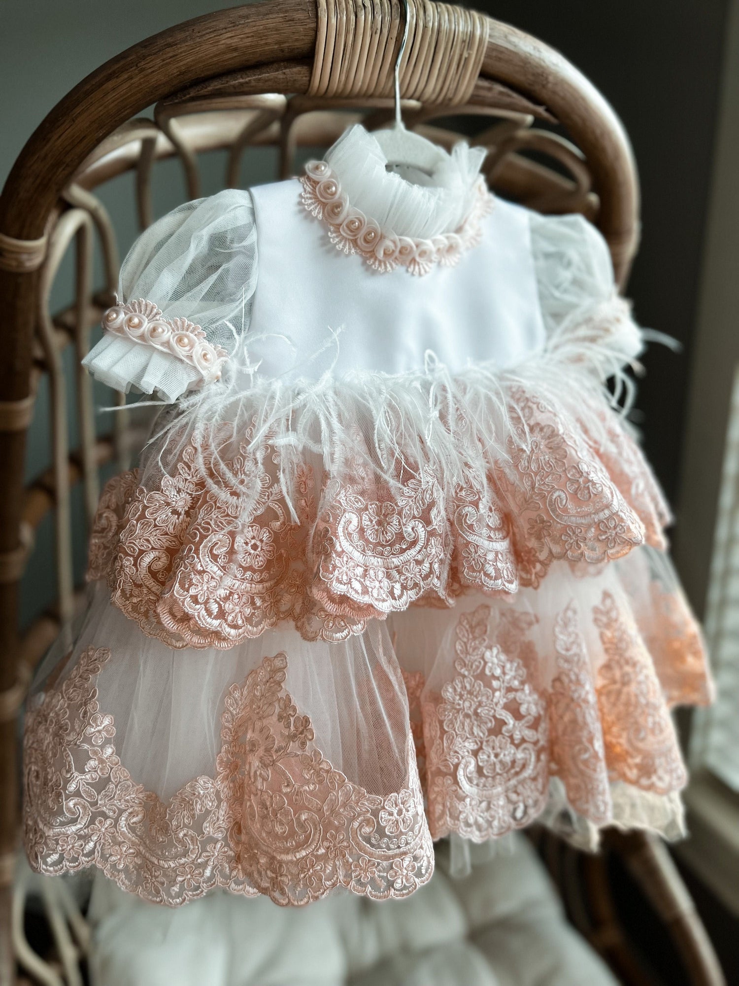 Laila Embroidered Feather Dress - Petite Maison Kids