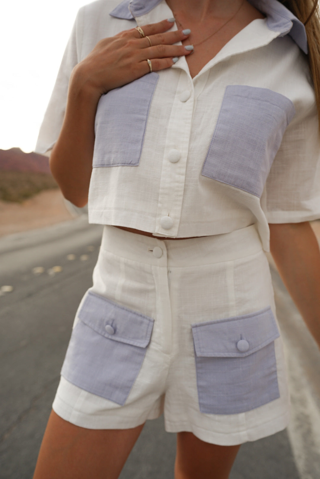 Petra Recycled Linen Top | Pearl