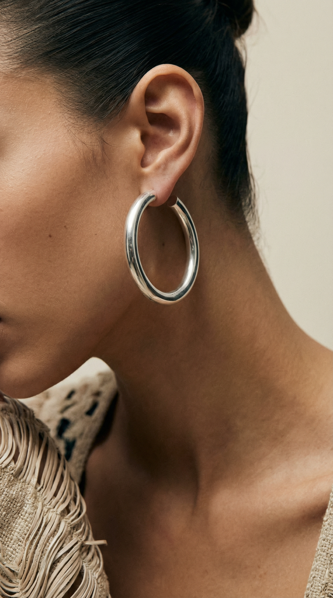 The Thick Hoop Earrings | Silver Vermeil