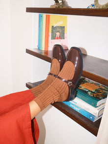Ella Mary Jane Mule | Chocolate Patent