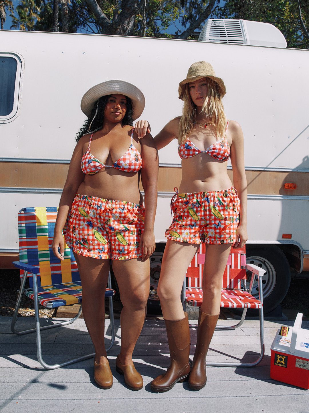 Pamela Two Piece | Garden Critters Gingham