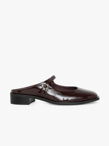 Ella Mary Jane Mule | Chocolate Patent