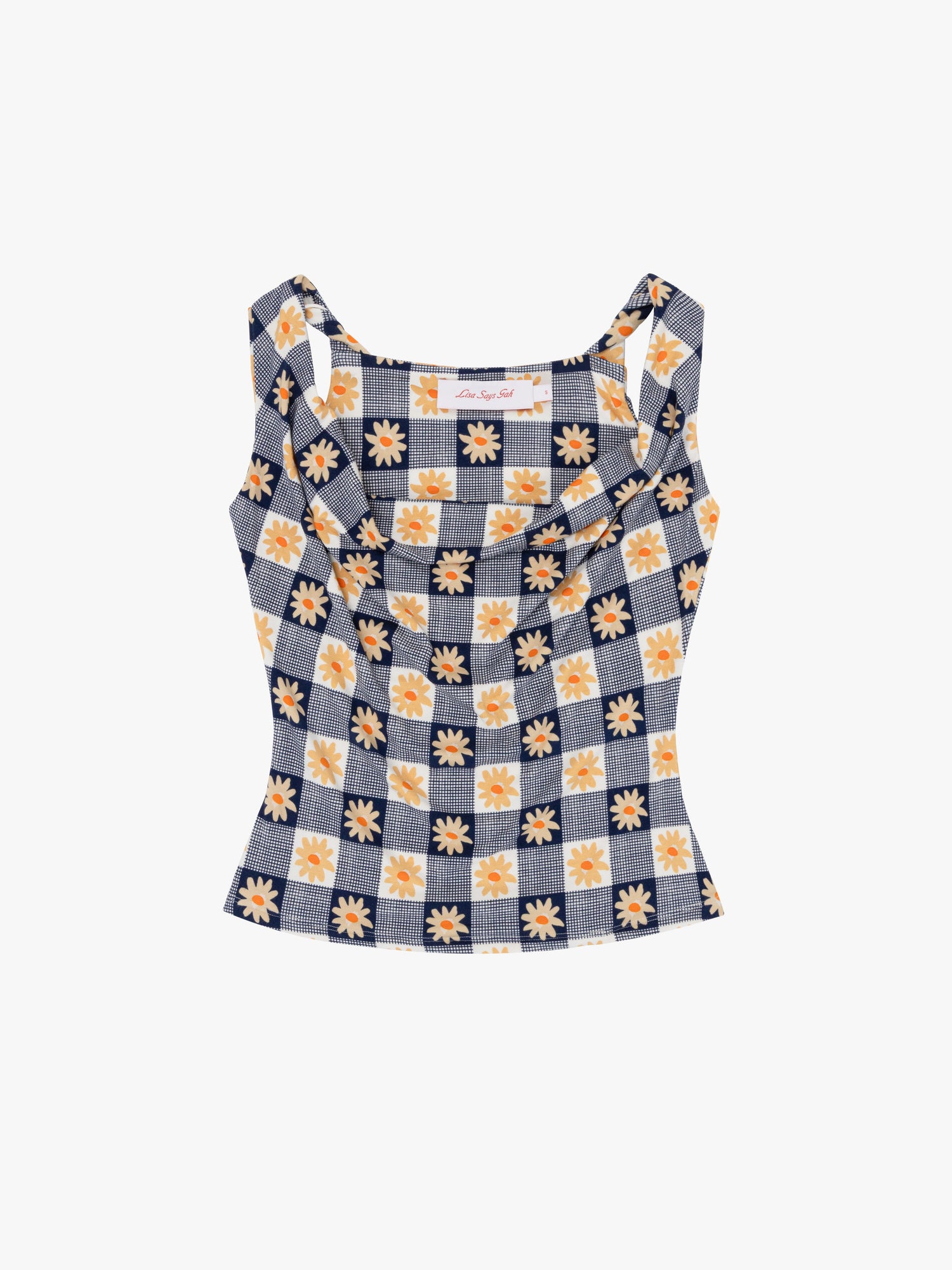 Jean Top | Navy Daisy Gingham