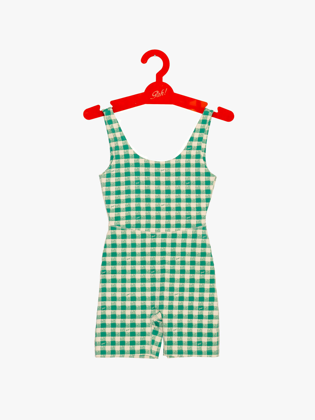 Organic Stretch Unitard | Basil Gingham