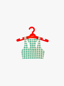 Organic Stretch Sports Bra | Basil Gingham